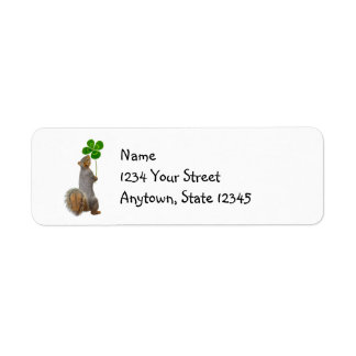 Étiquettes d'adresse de retour de Lucky Squirrel