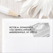 Étiquettes d'adresse de retour de machine à écrire (En situation)