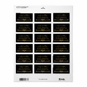 Étiquettes d'adresse de retour de mariage chic mod (Feuille entière)