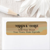 Étiquettes d'adresse de retour de mariage Earthton (En situation)