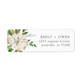 Étiquettes d'adresse de retour de mariage floral B (Devant)