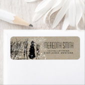 ÉTIQUETTES D'ADRESSE DE RETOUR DE MARIAGE HIVER RU (En situation)