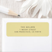 Étiquettes d'adresse de retour de mariage jaune Ci (En situation)