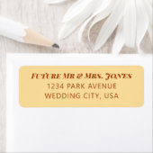 Étiquettes d'adresse de retour de Mariage minimal (En situation)