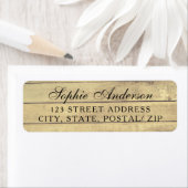 Étiquettes d'adresse de retour de mariage rustique (En situation)