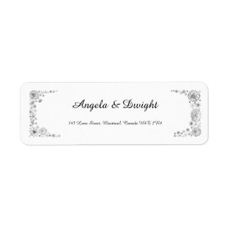 Étiquettes d'adresse de retour de mariage rustique