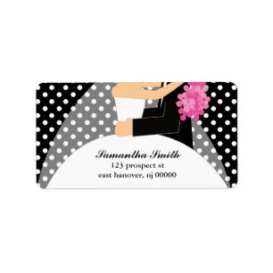 Étiquettes d'adresse de retour de mariée et de cha