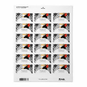 Étiquettes d'adresse de retour de mariée et de cha (Feuille entière)