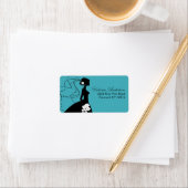 Étiquettes d'adresse de retour de mariée Silhouett (En situation)