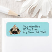 Étiquettes d'adresse de retour de marionnettes de  (En situation)