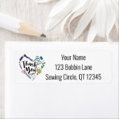 Étiquettes d'adresse de retour de Merci (En situation)