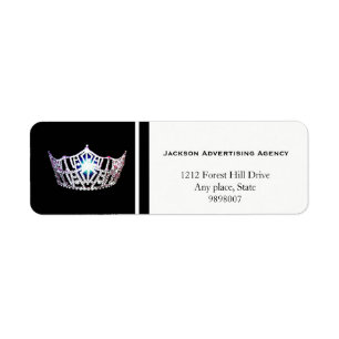Étiquettes d'adresse de retour de Miss America Sil