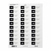 Étiquettes d'adresse de retour de Miss America Sil (Feuille entière)