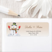 Étiquettes d'adresse de retour de Noël (En situation)