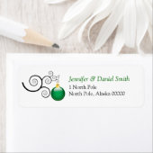 Étiquettes d'adresse de retour de Noël (En situation)