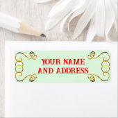 Étiquettes d'adresse de retour de Noël (En situation)