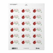 Étiquettes d'adresse de retour de Noël (Feuille entière)