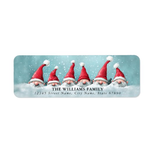 Étiquettes d'adresse de retour de Noël (Devant)