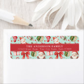 Étiquettes d'adresse de retour de Noël (En situation)