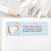 Étiquettes d'adresse de retour de Noël (En situation)