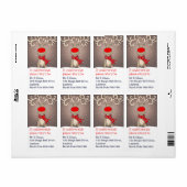 Étiquettes d'adresse de retour de Noël gris (Feuille entière)