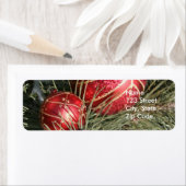 Étiquettes d'adresse de retour de Noël ou Favorise (En situation)