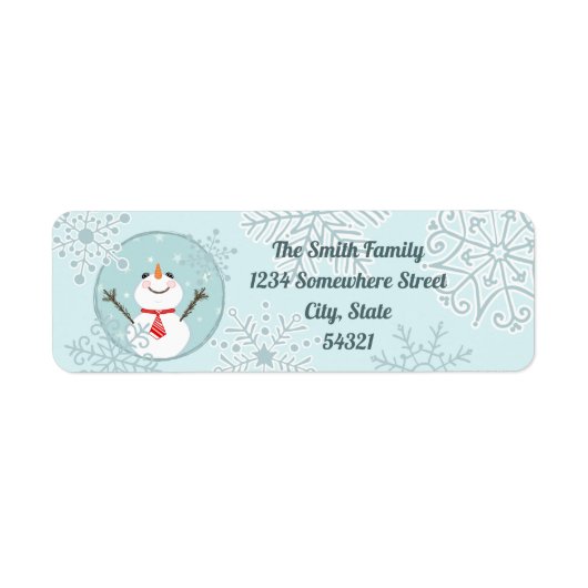 Étiquettes d'adresse de retour de Noël personnalis (Devant)