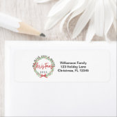 Étiquettes d'adresse de retour de Noël pour la car (En situation)