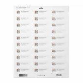Étiquettes d'adresse de retour de Nutcracker migno (Feuille entière)