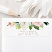 Étiquettes d'adresse de retour de pêche et de fleu (En situation)