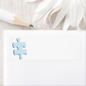 Étiquettes d'adresse de retour de pièce de puzzle (En situation)