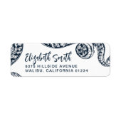 Étiquettes d'adresse de retour de pieuvre marine (Devant)