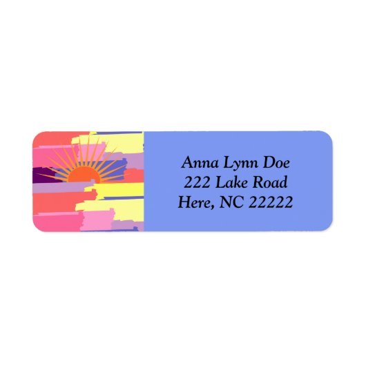 Étiquettes d'adresse de retour de pinceau colorées (Devant)