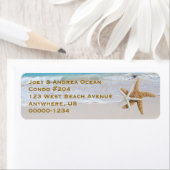Étiquettes d'adresse de retour de plage océanique (En situation)