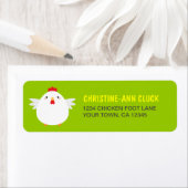 Étiquettes d'adresse de retour de poulet blanc (En situation)