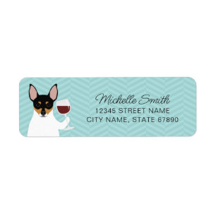 Étiquettes d'adresse de retour de Rat Terrier
