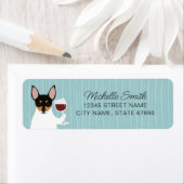 Étiquettes d'adresse de retour de Rat Terrier (En situation)