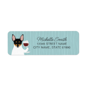 Étiquettes d'adresse de retour de Rat Terrier