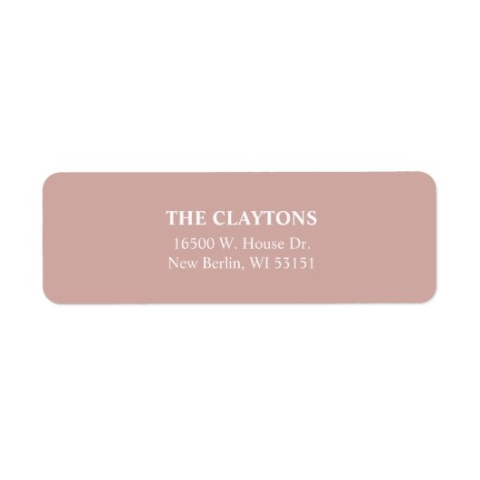 Étiquettes d'adresse de retour de Rose simple cann (Devant)