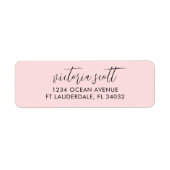 Étiquettes d'adresse de retour de script chic | Ro (Devant)