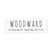 Étiquettes d'adresse de retour de script de lettre (Devant)