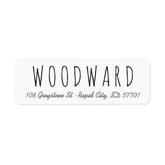 Étiquettes d'adresse de retour de script de lettre (Devant)