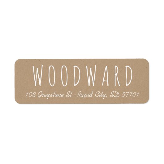 Étiquettes d'adresse de retour de script de lettre (Devant)