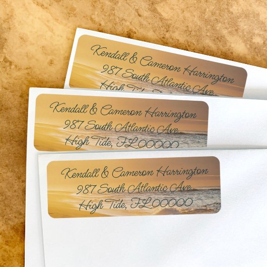 Étiquettes d'adresse de retour de script de plage 