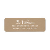 Étiquettes d'adresse de retour de script moderne (Devant)