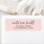 Étiquettes d'adresse de retour de script rose mode (En situation)