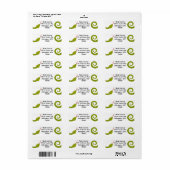 étiquettes d'adresse de retour de serpent (Feuille entière)