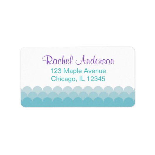 étiquettes d'adresse de retour de sirène, vagues d (Devant)