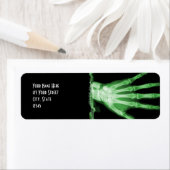 Étiquettes d'adresse de retour de squelette vert à (En situation)