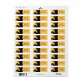 Étiquettes d'adresse de retour de Sunset Palm Tree (Feuille entière)